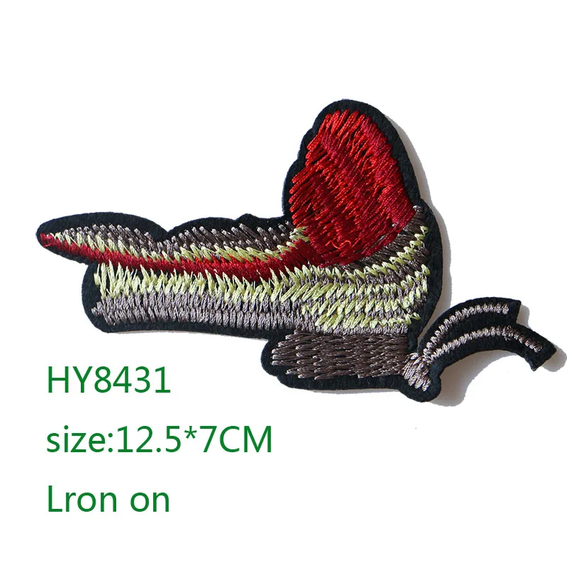 1 шт. бабочки и Птицы вышитые железные нашивки для одежды DIY полосатая одежда