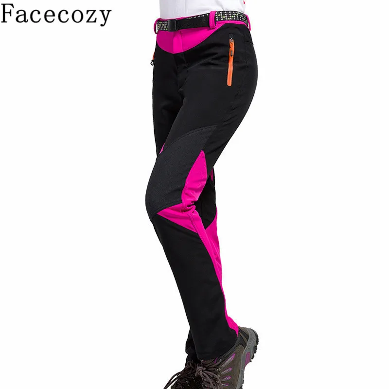 Facecozy женские зимние уличные Лоскутные походные мягкие брюки осенние