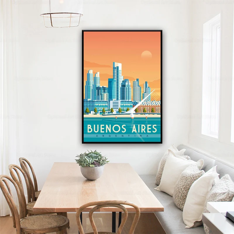 Художественный постер на холсте с изображением путешествий в Буэнос-Айресе