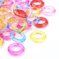 mixed color faceted transparent acrylic beads 19 5mm donut about 1480pcs1000g f80