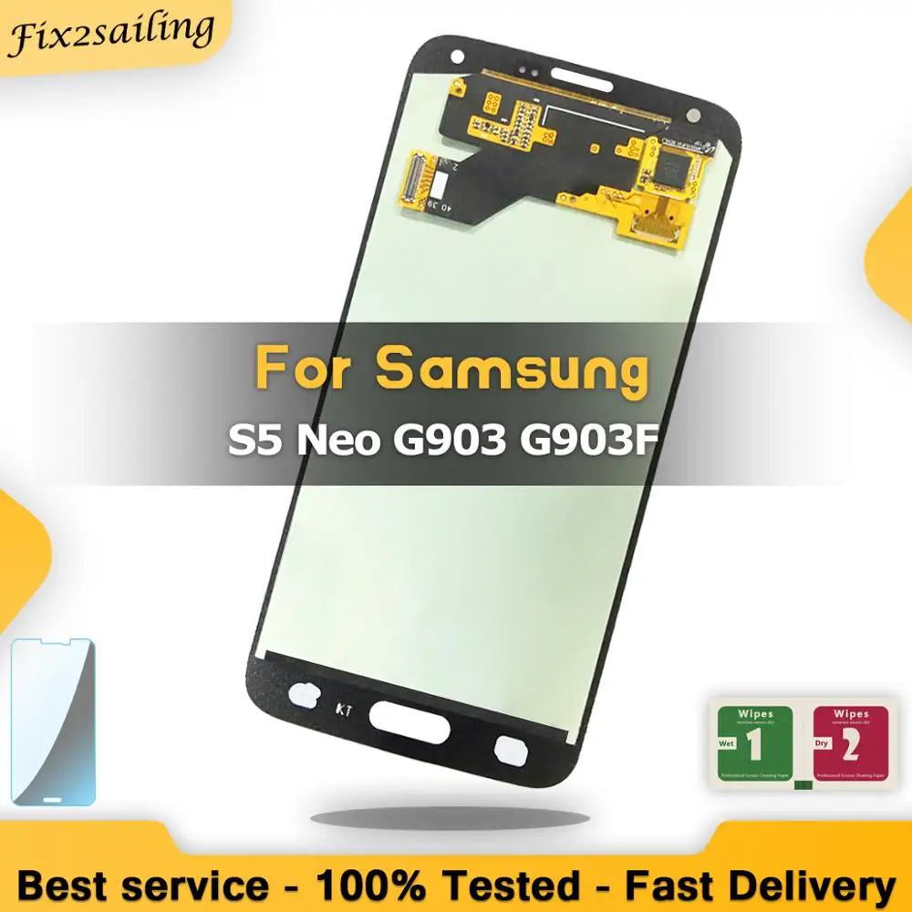 Новый ЖК дисплей Super AMOLED для Samsung Galaxy S5 Neo G903 G903F сменный экран с дигитайзером в