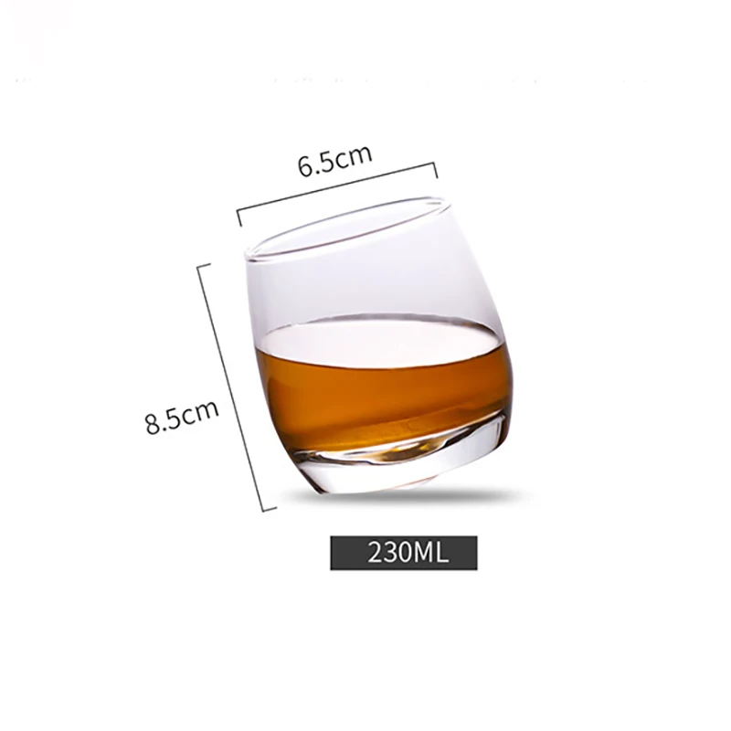 

Creative Tumbler Liquor Wine Glass Rocking Whisky Brandy Martell XO Cocktail Drinking Wine Cup Bar Office Household Beer Mug