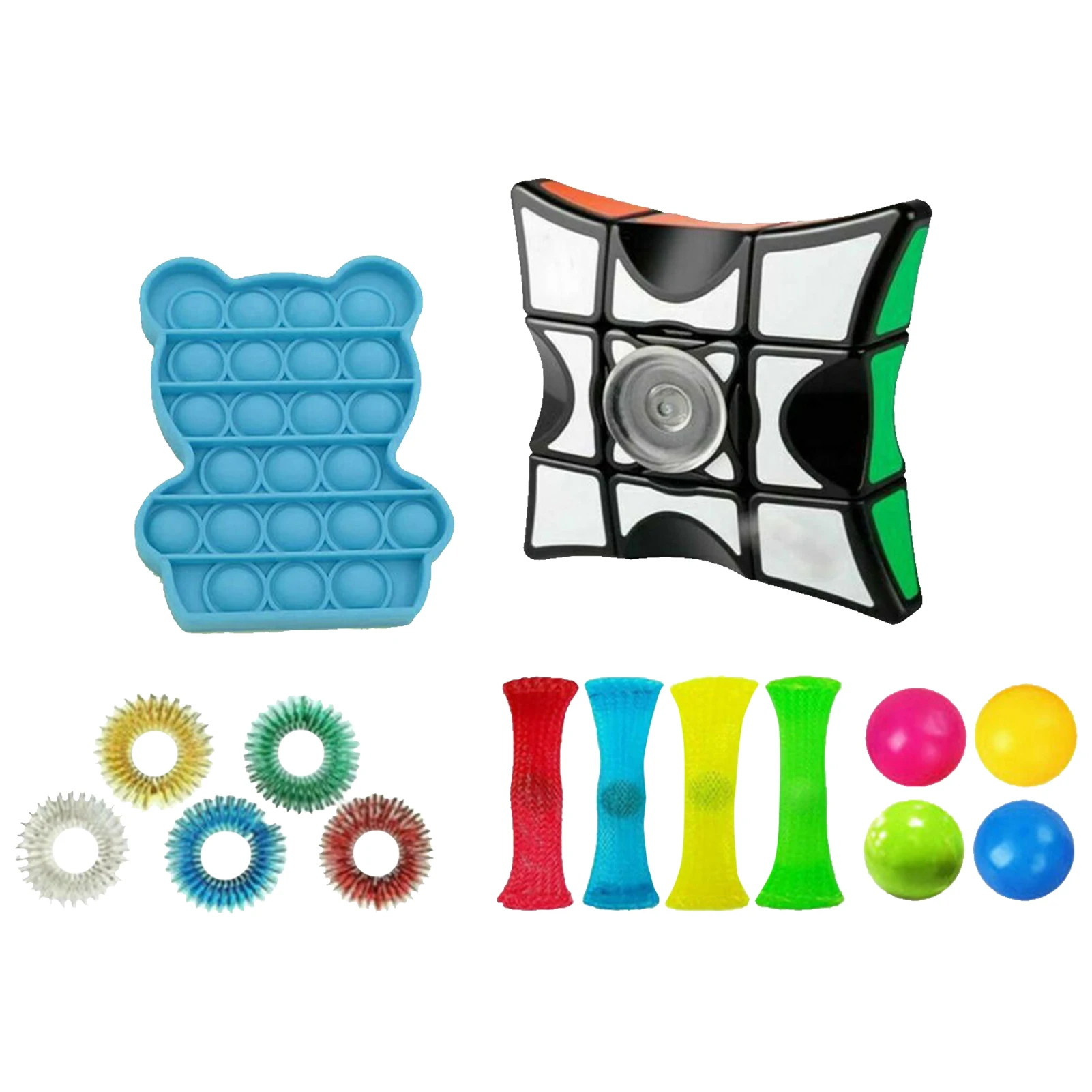 

Fidget Toys Anti Stress Toy Set Stretchy Strings Mesh Marble Relief Gift For Adults Girl Children Sensory Stress Relief Toys