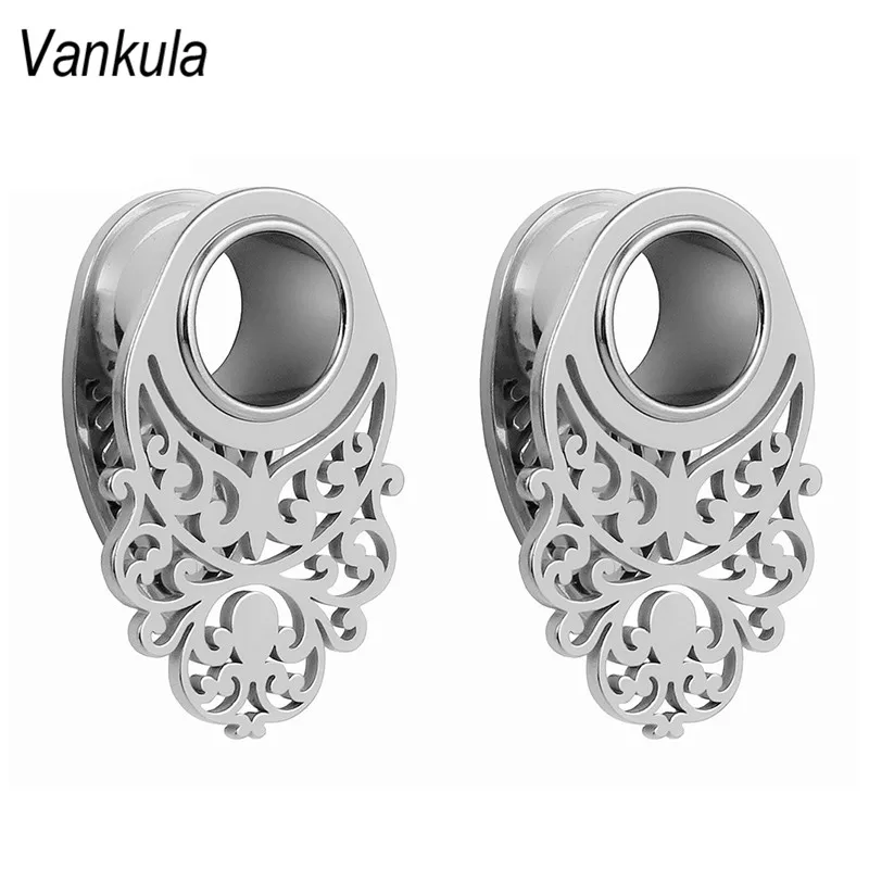 Vankula 2 шт. Новое поступление модные беруши туннель 316L Нержавеющая сталь ювелирные украшения для пирсинга расширители ушей - Окраска металла: steel