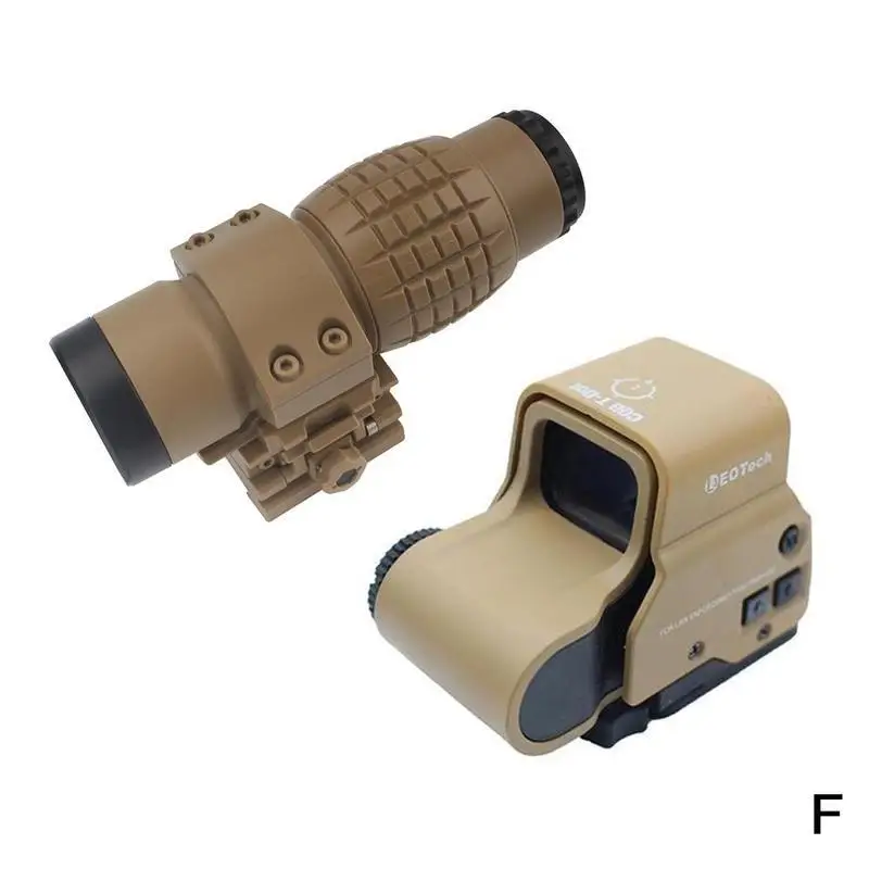 Plastic Airsoft Tactical 3x Magnifier Riflescope Magnifying Scope With Flip Up Mount Side Picatinny For Toy Gun Accessories - Цвет: F
