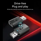 Аудиоприемник 4 в 1, USB, Bluetooth 5,0, с кабелем 3,5 мм, беспроводной стереоадаптер для звонков, функция громкой связи