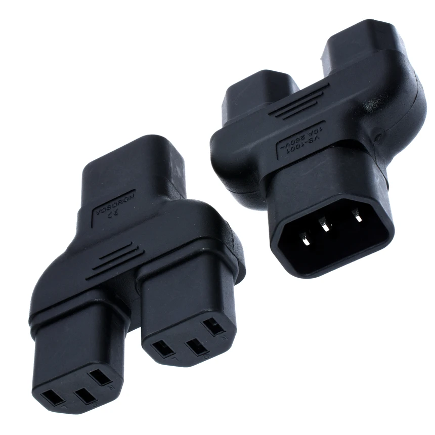 Разветвитель IEC 320 Single C14 Dual C13 Y типа адаптер IEC320 штекер двойной гнездо удлинитель