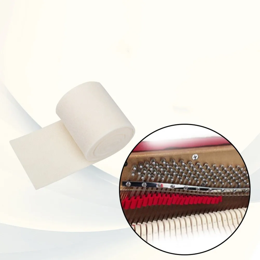 

White Piano Muted Piano Tuning Felt Block Weak Sound Wool Felt Sound-absorbing Cotton Temperament Strip Tapered Mute 137cm