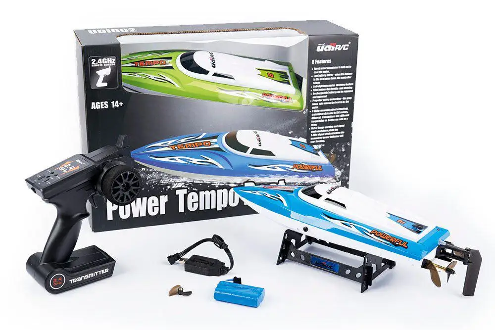

LeadingStar UDI 002 RC Boats Auto 180 Degree Turnover 2.4G High Speed RC Boat with Water Cooling System Brushed Motor