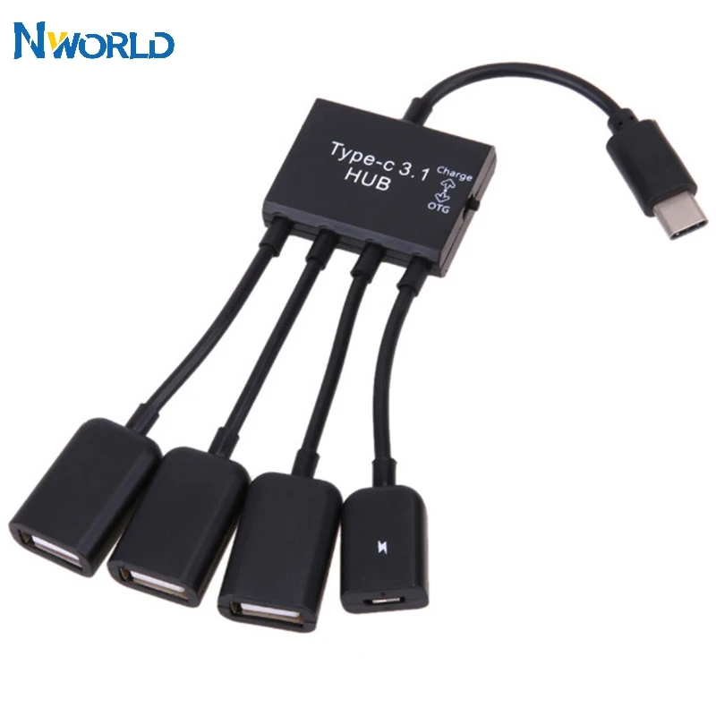 

Nwdld USB 3,1 Type C концентратор к 4 USB 2,0 портовый концентратор 4 порта Type-C Мульти USB зарядный концентратор кабель адаптер Компьютерные аксессуары