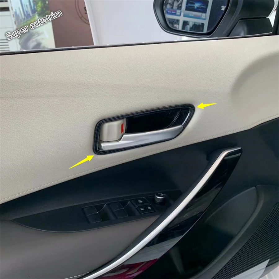 Lapetus внутренняя дверная ручка чаша крышка отделка Подходит для Toyota Corolla матовое углеродное волокно ABS/аксессуары интерьер