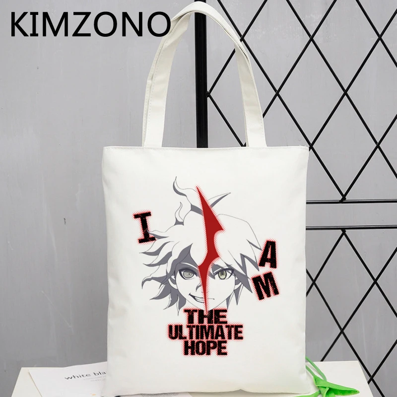 

Danganronpa shopping bag bolso handbag recycle bag reusable canvas bolsa bag bolsas reutilizables string net sacolas