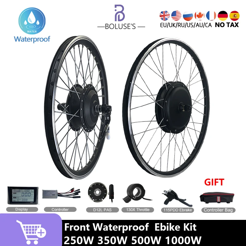 

Electric Bicycle Conversion Kit 36V250W350W500W 48V1000W Front Wheel Hub Motor With S900 Display Waterproof ebike Conversion Kit