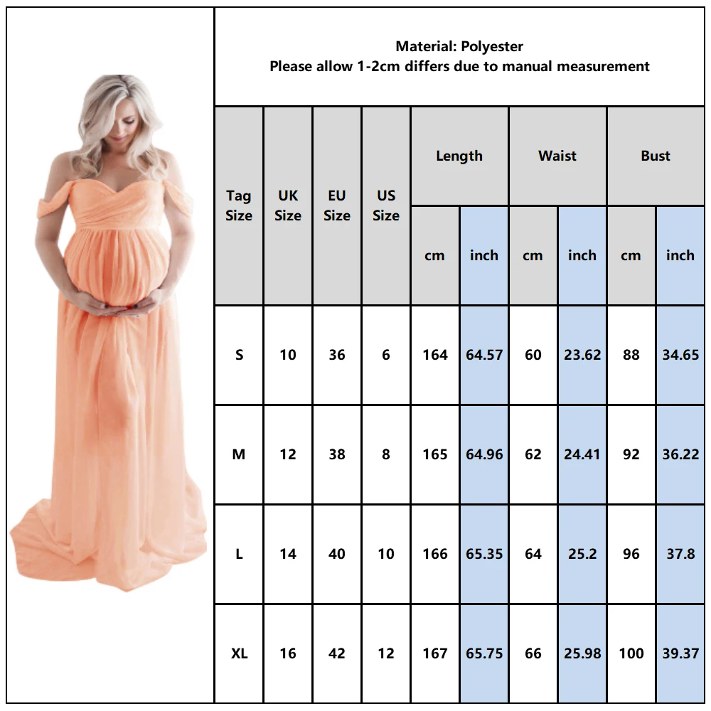 

Sexy Maternity Dresses For Photo Shoot Chiffon Pregnancy Dress Photography Prop Maxi Gown Dresses For Pregnant Women Clothes D15