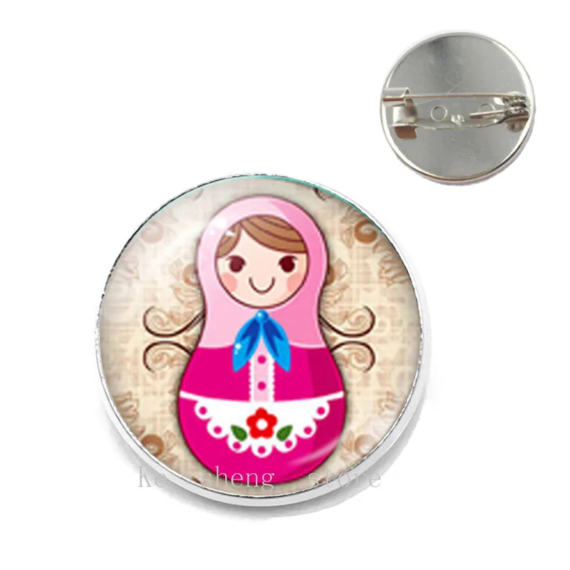 Русская брошь-кукла кукла металлическая брошь стеклянная бижутерия Мужская и