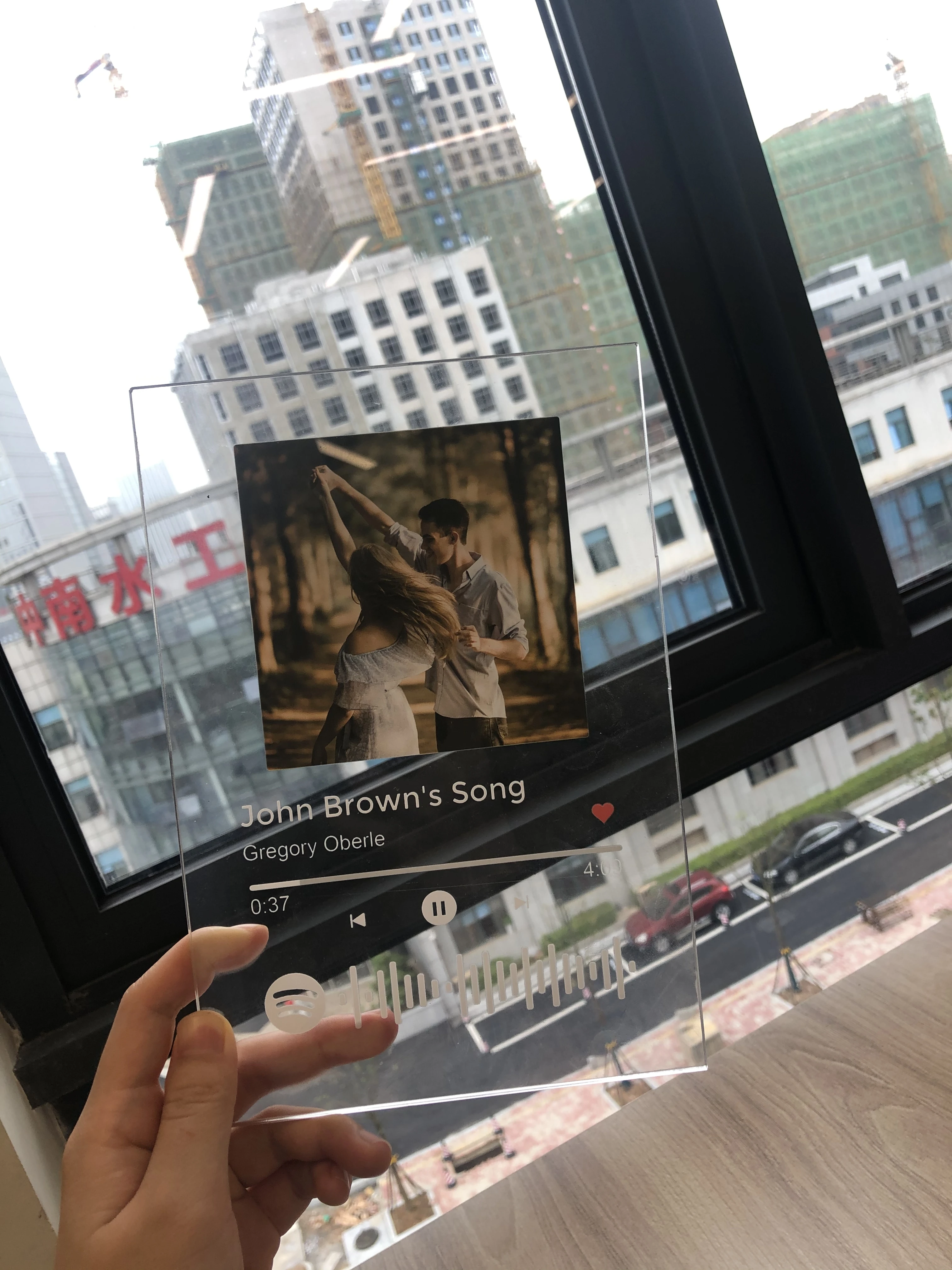 

Customized Spotify Scan Code Plaque Personalized Acrylic Panel Photo Album Song Singer Artist Poster Cover Board Night Light