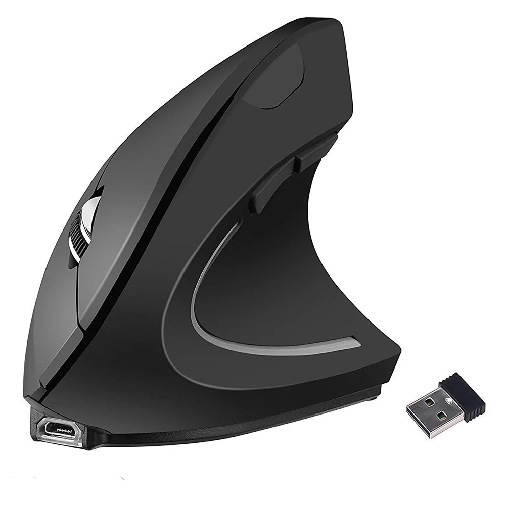 2,4G Bluetooth бесшумный офисный игровой Эргономичный usb зарядка ПК мыши для ноутбука беспроводной компьютер Удобная 5D Вертикальная мышь