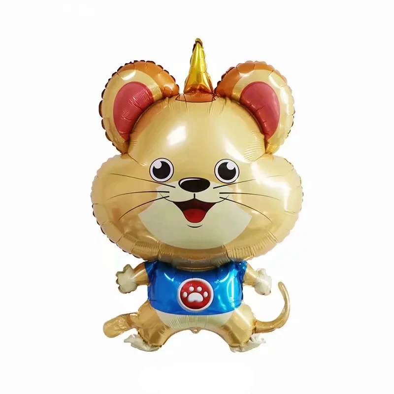 1pc Large Rat Bailey Foil Balloons Happy Birthday Kid Toy Cartoon Mouse Blue Red Party Decor | Дом и сад