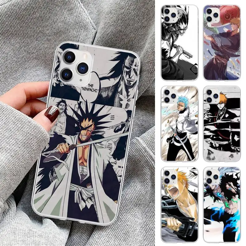 

Ichigo Kenpachi Bleach Manga Anime Phone Case For Xiaomi Redmi K30s Ultra Note 9 9s Pro Max Mi 10 Lite 11 10T Pro Transparent