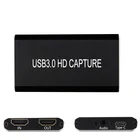 Карта видеозахвата USB 3,0, HDMIUSB Type C, устройство видеозахвата игр для PS4, Xbox One 360, Full HD 1080p 60 кадров в секунду
