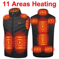 11 areas heated vest heated jacket mens women electric heating vest thermal vest warm winter heated clothes self heating vest