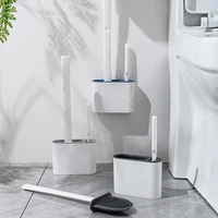 wall hanging tpr toilet brush with holder set silicone bristles for floor bathroom cleaning clean corner protect the toilet