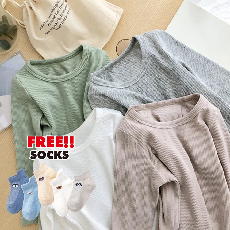 Детский пижамный комплект в рубчик топ и штаны для мальчиков девочек одежда