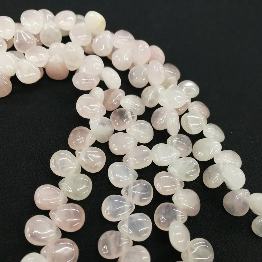 

Fashion 10x12mm Natural stone Roses Quartz charm cutting face Water Drop Beads For Jewelry Making Bracelet Accessories 30pcs