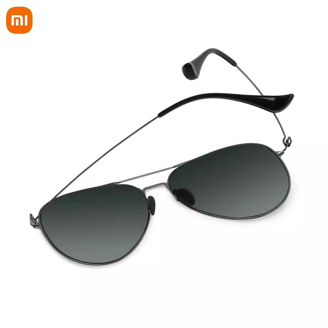 xiaomi mijia aviator sunglasses pro block uv anti glare nylon polarized lenses stainless steel frame 19g light with gift case free global shipping