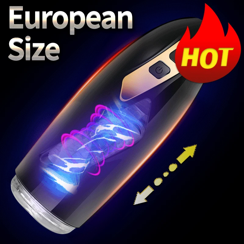 Большая киска Мужская чашка для мастурбации автоматическая телескопическая