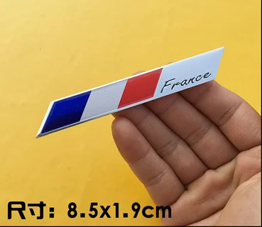 

Aluminum French Flag Car Auto Body Side Trunk Decal Sticker Badge Emblem