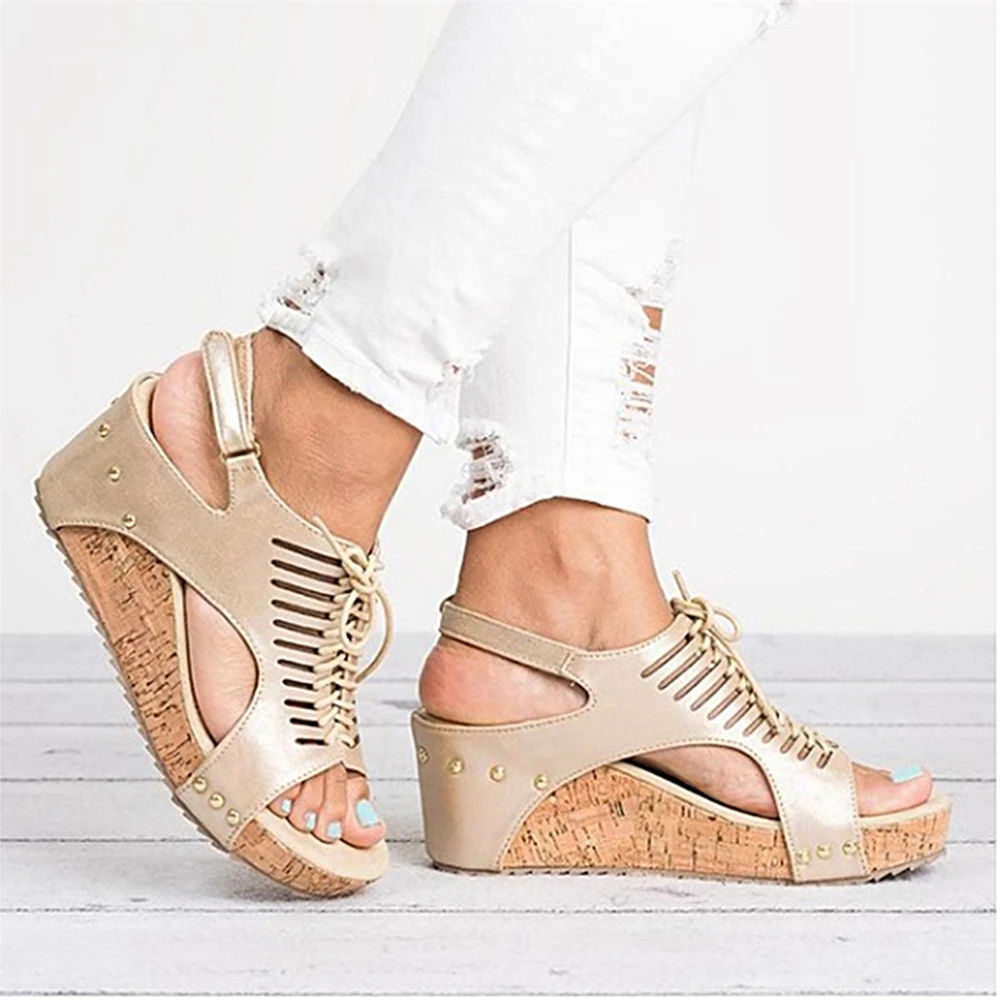 

Women Sandals Platform Sandals Wedges Shoes Women Heels Gladiator Sandalias Mujer Summer Shoes Peep Toe Wedge Heels Sandals