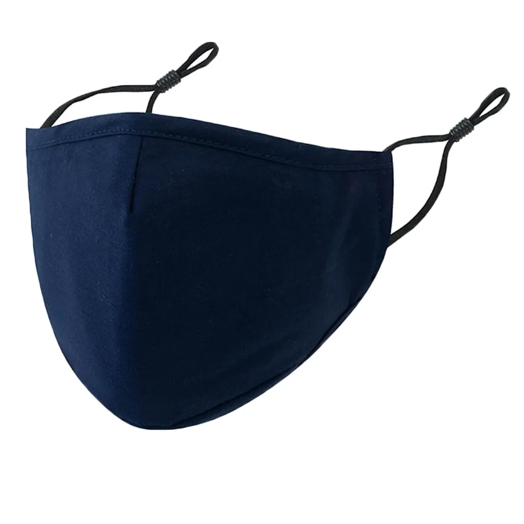 Маска для лица однотонная моющаяся дышащая многоразовая мужчин и женщин 1 шт. |