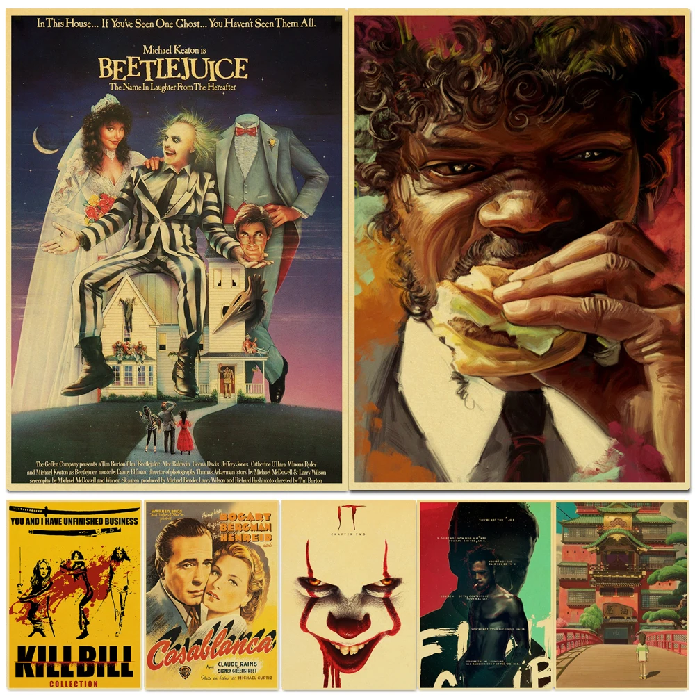 Постер фильма Убить Билла/Бойцовский клуб/жуклесок ретро постер из крафт-бумаги