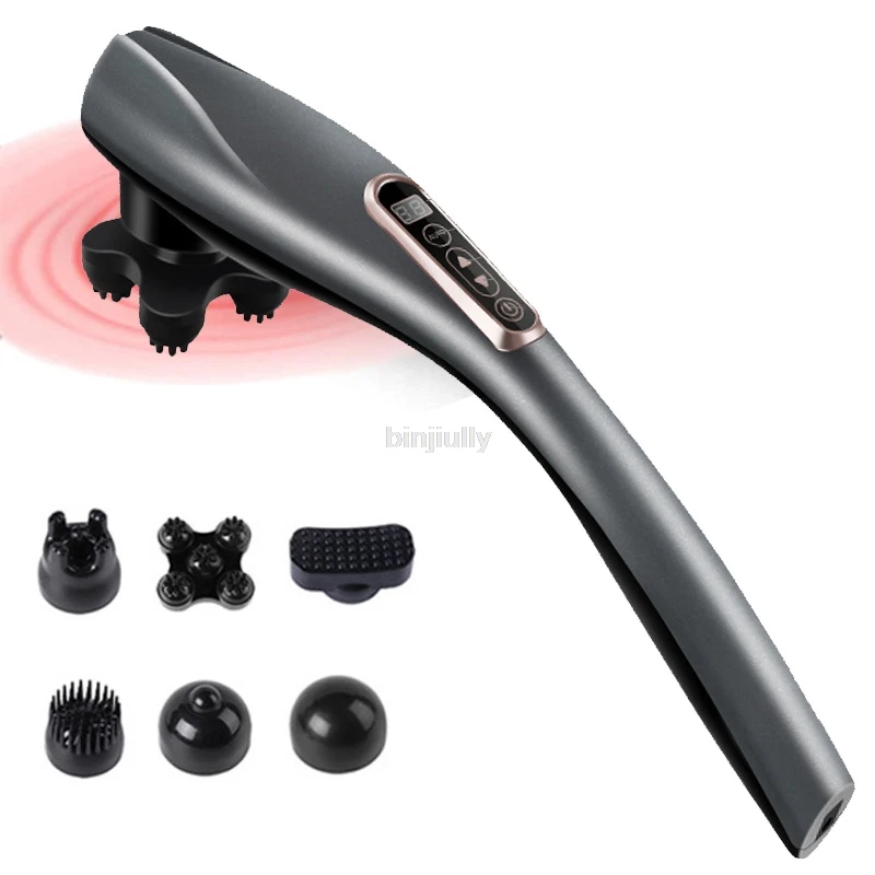 

Rechargeable Hand Held Deep Massager for Muscles Neck Cordless Electric Body Massage with Port Design Deep Tissue Back Massager