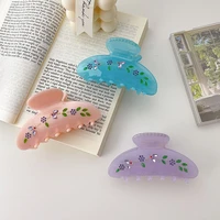 new colorful acetic acid hairpin lady shark clip french elegance hair claw for women girl gift hair crab hairpins