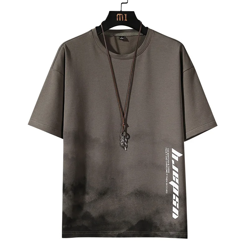 

Men's Short-Sleeved 2021 Summer New Trendy T-shirt Cotton Loose Fashion Brand Top