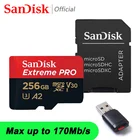 Micro SD карта памяти SanDisk Extreme PRO, 128 Гб до 170 МБ, 256 ГБ, A2 V30 U3 TF-карта 32 ГБ, 512 ГБ, A1 карта памяти, SD-карта 1 ТБ с ПК