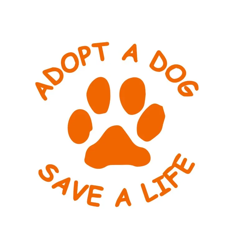 12 7 см * 6 наклейки на кузова автомобиля save a life с надписью adopt dog и наклейками