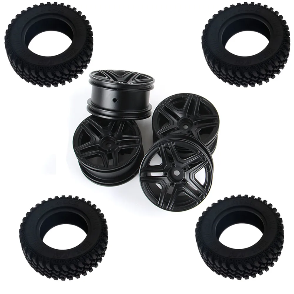 

4pcs/set Metal Wheel Hub Tire Skin Assembly for MN 86 RC Climbing Car Accessories