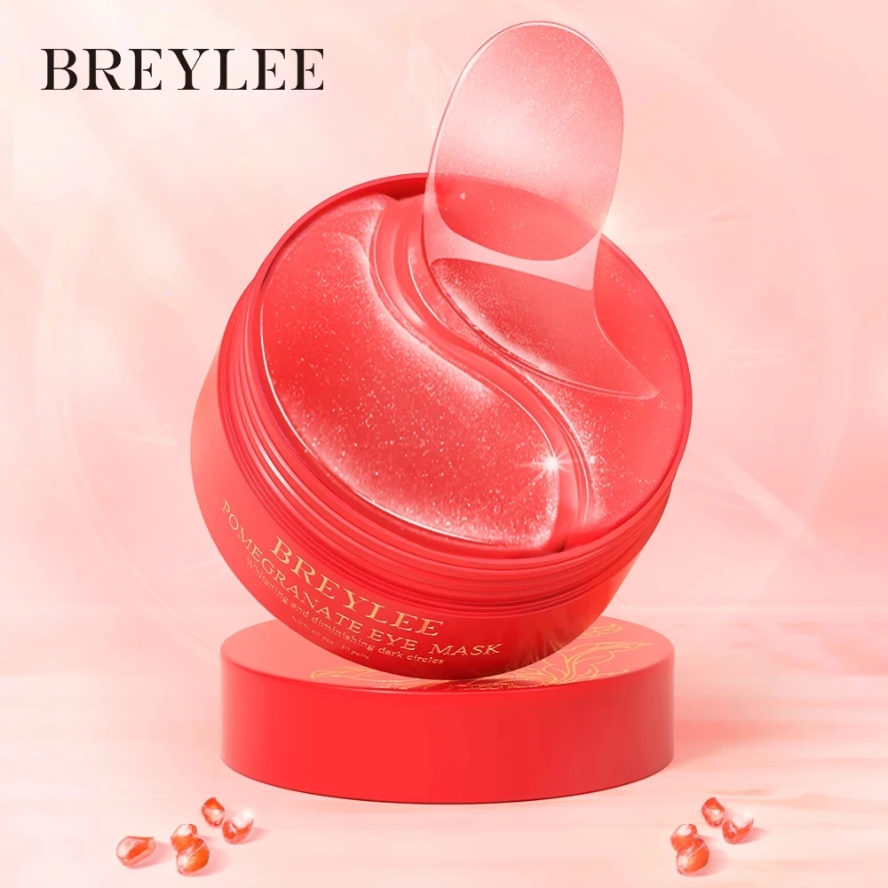 

Коллагеновые патчи для глаз BREYLEE 60 шт. красные гранатовые маски для глаз уход за темными кругами увлажняющие подушечки для глаз против морщи...