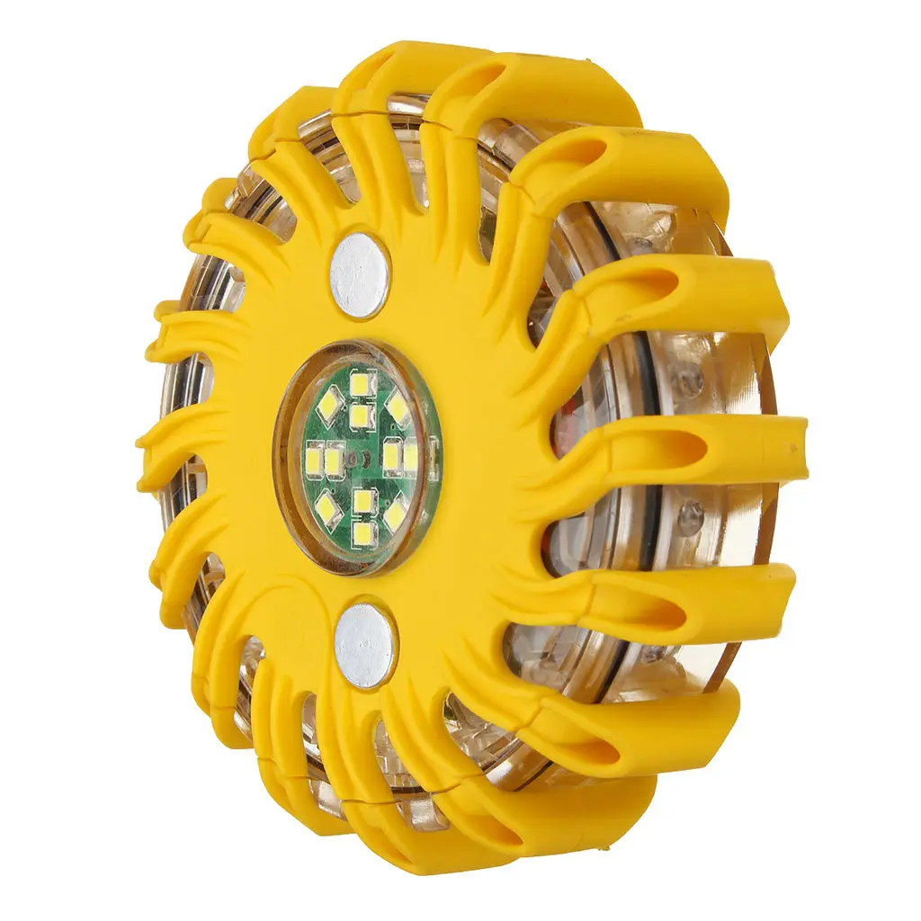 

СВЕТОДИОДНЫЙ дорожный мигающий Предупреждение льный фонарь, аварийный дисковый аварийный сигнал с магнитным основанием для автомобиля, гр...