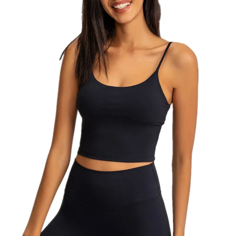 

2020 новый жилет для йоги женский сексуальный тонкий плечевой ремень тренажерный зал фитнес плотный без рукавов БЕГ МАЙКА быстросохнущая май...