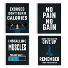 Популярный тренажерный зал Цитата плакат печать на холсте вдохновляющие Фитнес картина с цитатой плакат Декор для тренажерного зала