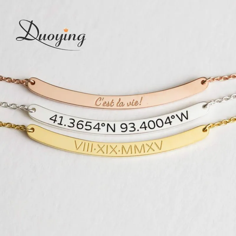 DUOYING матери подарки на заказ расположение координаты пользовательский изогнутый