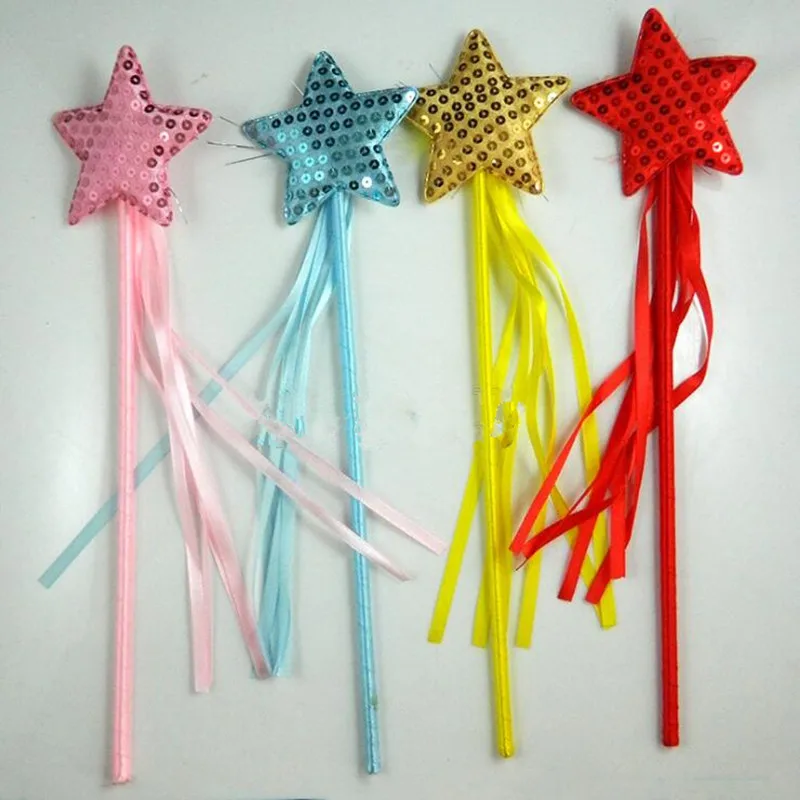Милые волшебные палочки со звездами и сердечками с блестками для девочек