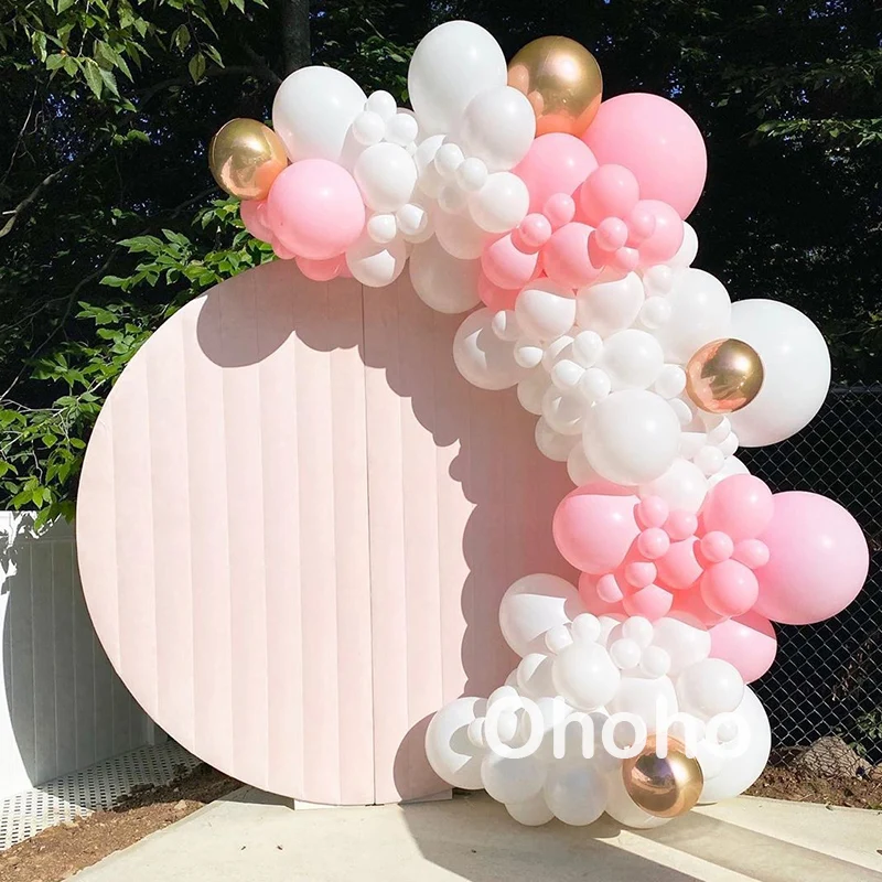 

118 шт., Белые и розовые воздушные шары для девочек