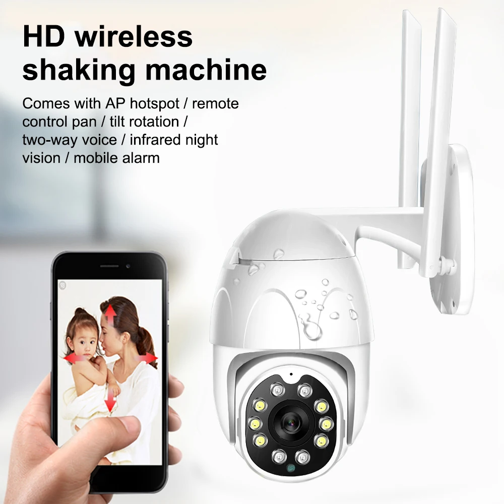 

IP-камера купольная, 1080P, Full HD, Wi-Fi, ночное видение, SD-карта