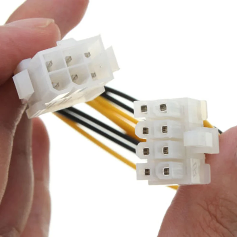 6 до 8 Pin PCI Express преобразователь питания Кабельный Шнур соединитель для видеокарты