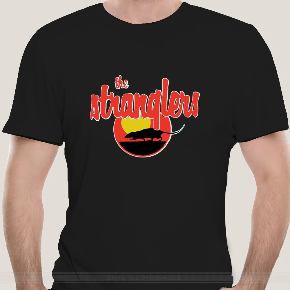 

MENS PUNK T-SHIRT THE STRANGLERS MOON RAT RATTUS NORVEGICUS PUNK ROCK 1977 S-5XL custom printed tshirt hip hop funny tee